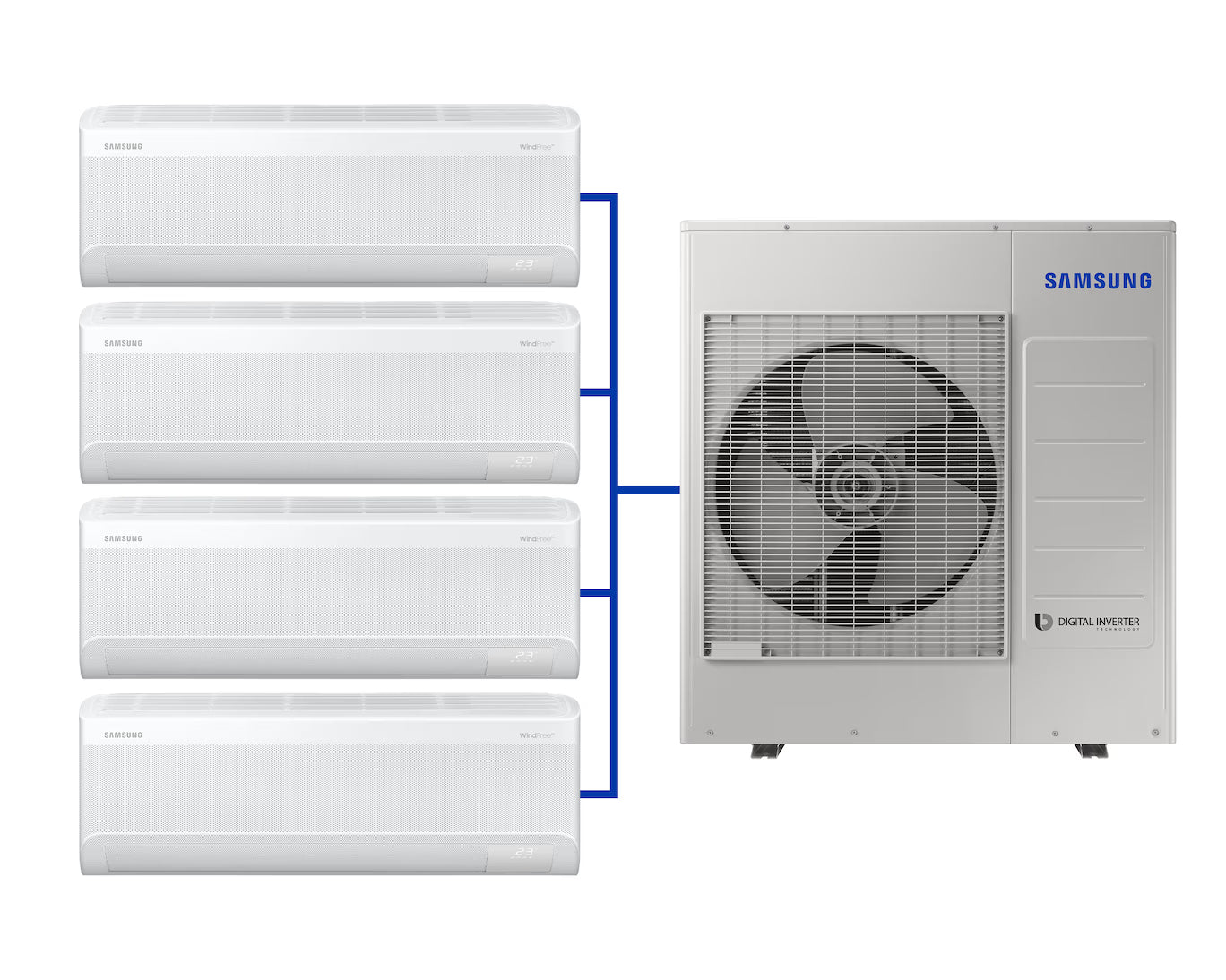 WindFree Duvar Tipi Multi Split Klima 9000 BTU + 12000 BTU + 12000 BTU + 18000 BTU
